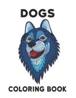 Coloring Book: 50 One Sided Dog Designs Coloring Book for Adults Dogs Stress Relieving Coloring Book 100 Page Amazing Dogs Designs for Stress Relief and Relaxation Dogs Men & Women Adult Coloring Book