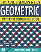 Geometric Pattern Coloring Book: Stress Relieving Designs, Gorgeous Geometrics Pattern Geometric Coloring Book for Adults, Relaxation  Volume-111