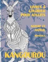 Livres à colorier pour adultes - Mandala - Nature et animal - Kangourou