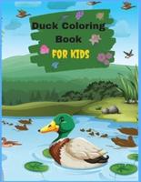 Duck coloring book : duck illustrations ready to color, book size 8.5 x11, one design on each single page, includes cartoon ducks, farm ducks, baby ducks, best gift for kids duck lovers.