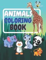 Adorable animals Coloring book for Girls, Teens, Kids, & Adults, Relaxing pages (birds,bear,dog..)