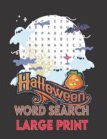 Halloween Word Search Large Print: Brain sharper game for adults & Kids, Holiday Word Search Books, Halloween Word Search