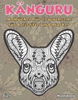 Malbücher für Erwachsene für Bleistifte und Marker - Mandala - Tier - Känguru