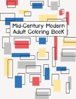 Mid-Century Modern Adult Coloring Book