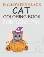 Halloween Black cat Coloring Book For Toddlers: Halloween Black cat coloring book