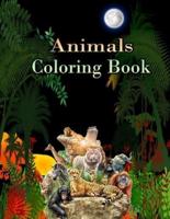 Animals Coloring Book: Educational Coloring 50 Pages  animals  for Kids Ages 3-8