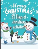 25 Days of Christmas Activities, Advent, Merry Christmas