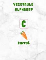 Vegetable Alphabet Flashcards: Preschool, Letter-Picture Recognition, Word-Picture Recognition