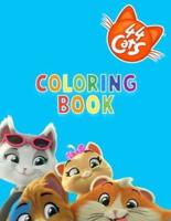 44 Cats Coloring Book: V3