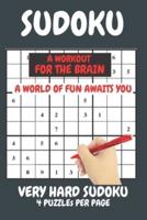 Sudoku Very Hard Expert Level Compact Book Fits In Your Bag 4 Puzzles Per Page: These sudoku puzzles for adults hard to expert level will test the very best players. Sudoku extreme a workout for the brain.