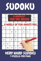 Sudoku Very Hard Expert Level Compact Book Fits In Your Bag 4 Puzzles Per Page: Sudoku puzzles for adults hard to expert level will test the very best players. Sudoku extreme a workout for the brain.