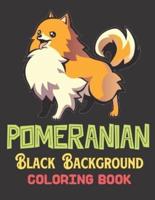 Pomeranian Black Background Coloring Book