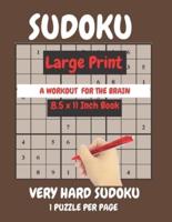 Sudoku Large Print Very Hard Expert Level 1 Puzzle Per Page: Sudoku puzzles for adults hard to expert level will test the very best players. Extremely difficult puzzles for adults with a 9x9 hard Large Print grid. Easy on the eyes hard on the brain.