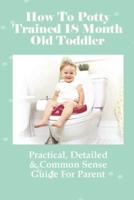 How To Potty Trained 18 Month Old Toddler