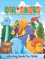 Dinosaur Coloring Book For Kids Ages 4-8: with fun dino facts, Dinosaur Coloring Book Dotted I Lovely Coloring Books with Cute Dotted Dinosaurs I Great Gift for Boys & Girls, Toddler and Kids