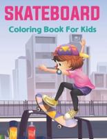 SkateBoard Coloring Book for Kids: A Kids Coloring Book of 50 Stress Relief Skate Board Coloring Page Designs for Teens Boys and Girls Love to Color. Vol-1