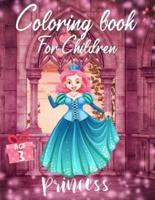 Coloring Book for Children Age 3: Amazing Princess Colouring Books   Easy Designs Pages   Perfect Gift Idea for Toddlers & Kids 3 Years Old
