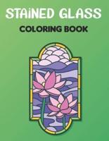Stained Glass Coloring Book: Stained Glass Coloring Book For Adults and Teens Boys Girls With Flowers Floral Design For Stress Relief. Vol-1