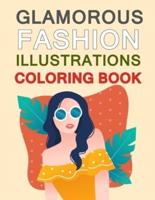 Glamorous Fashion Illustrations Coloring Book: Kawaii Girl Fashion Coloring Book