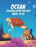 Ocean Coloring Book For Kids Ages 8-12: Fun & Easy Coloring Pages for Kids, Kids Featuring Beautiful Ocean Animals, Volume-02