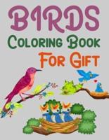 Birds Coloring Book For Gift: Groovy Birds Coloring Book