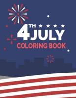 4th of July Coloring Book: Proud of the USA! Independence Day Coloring Book, Fourth of July Coloring Book for Children's Boys & Girls