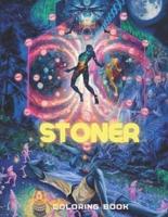 Stoner Coloring Book: Trippy Hippie Mindful MIDNIGHT TRIP Coloring Book