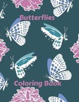 Butterflies Coloring Book: Beautiful World of Butterflies, Relaxing Coloring book for kids