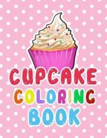 cupcake coloring book for kids : Coloring page with cupcake
