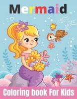 Mermaid Coloring Book For Kids: Calm Ocean Coloring Collection (Fantasy Coloring)Ages 3-6,4-8.