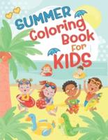 Summer Coloring Book For Kids : Summer & Beach Life Time Coloring Pages For Kids Ages 4-8 - Summer Vacation Gift For Boys And Girls, Preschool - (Summer Vacation Beach Coloring Book)