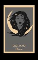 2021-2022 Planner: 2021-2022 Planner Week to View Calendar - Diary from August 2021 - December 2022 plus Priorities, Goals, Contacts & Passwords Pages. 100 Pages Small Size 5" x 8" - Spiritual Lady & Gold Moon