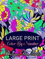Large Print Color by Number Designs For Adults