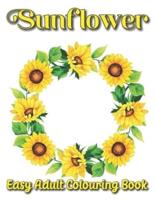 Sunflower Easy Adult Colouring Book