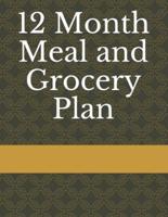 12 Month Meal and Grocery Plan
