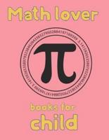 Math lover books for child: 8.5''x11''/math coloring book for kids