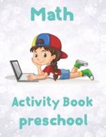 Math Activity Book   preschool: 8.5''x11''/math coloring book for kids
