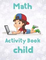 Math Activity Book  children: 8.5''x11''/math coloring book for kids