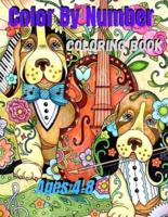 Color By Number Coloring Book Ages:4-8: Animals Coloring Activity Book (Color by Number Books)