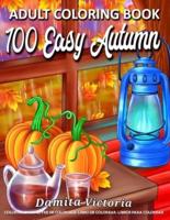 100 Easy Autumn Adult Coloring Book