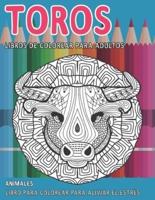 Libros De Colorear Para Adultos - Libro Para Colorear Para Aliviar El Estrés - Animales - Toros