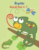 Reptile Book for Kids 5-7: Gavial Snack Turtle Chameleon Crocodile, Frog Reptile Coloring Books For Boys & Girls Age 5-7, with 40 Super Fun Coloring Pages