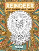 Adult Coloring Books for Men - Animals - Large Print - Reindeer