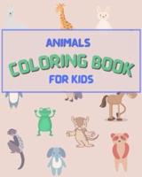 Animals coloring book for kids - easy to color!