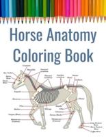 Horse Anatomy Coloring Book: Equine Anatomy Coloring Book   Includes Foot and Dentition   Suitable for Veterinary School Students