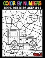 Color By Numbers Book For Kids Ages 8-12: Large Print Birds, Flowers, Animals, Princess, Vehicle, Landscape and Pretty Patterns (50 Stress Relieving Designs for Kids and Teens Relaxation Creative color by number Books Vol-2)