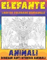 Libri da colorare Zendangle - Disegni Anti stress Animali - Animali - Elefante