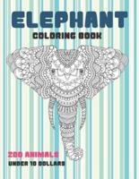 Zoo Animals Coloring Book - Under 10 Dollars - Elephant