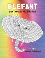 Zentangle Malbücher - Mandala Stressabbau - Tiere - Elefant
