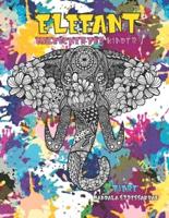 Malbücher für Kinder - Mandala Stressabbau - Tiere - Elefant